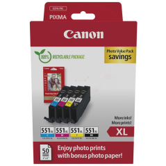 Farba do tlačiarne Canon CLI-551-XL (6443B008) - cartridge, black + color (čierna + farebná)